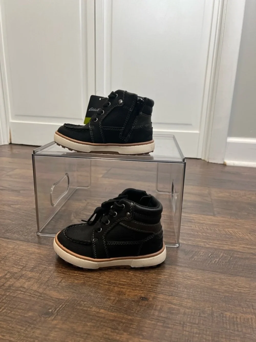 NWT Eddie Bauer Toddler Seneca Boots Size 8 Black/Tan